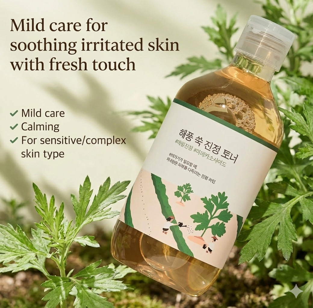 Round Lab Mugwort Calming Toner 300ml - Busan Essnce